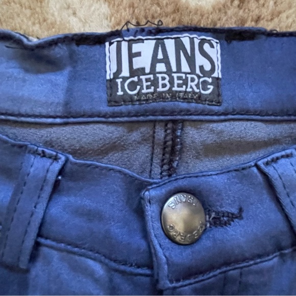 Iceberg Jeans Vintage Dark Blue Ombré Stripe Print Size 27 - Picture 10 of 15